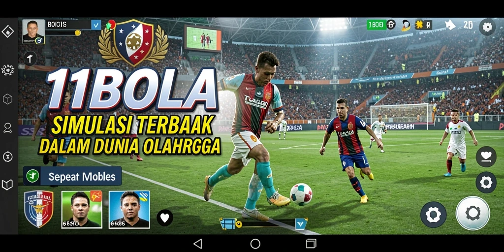 Tampilan gameplay 11BOLA yang menegangkan dan realistis.