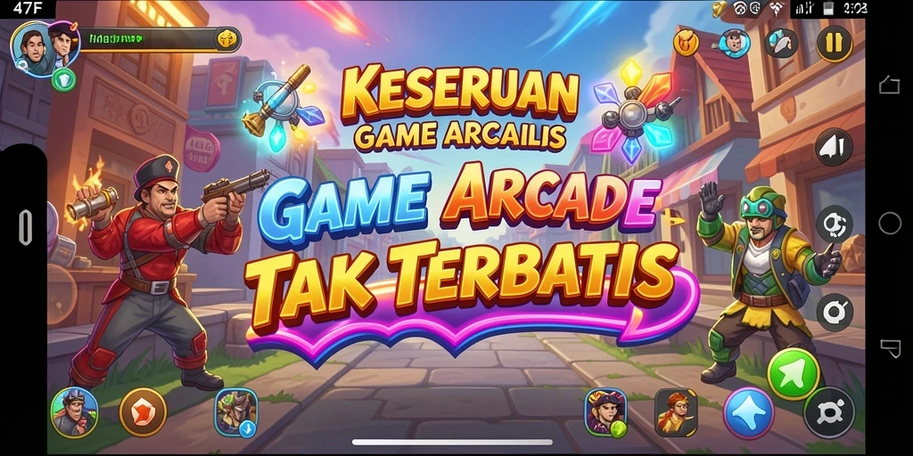 Screenshot dari gameplay seru di 47F dengan karakter menarik.