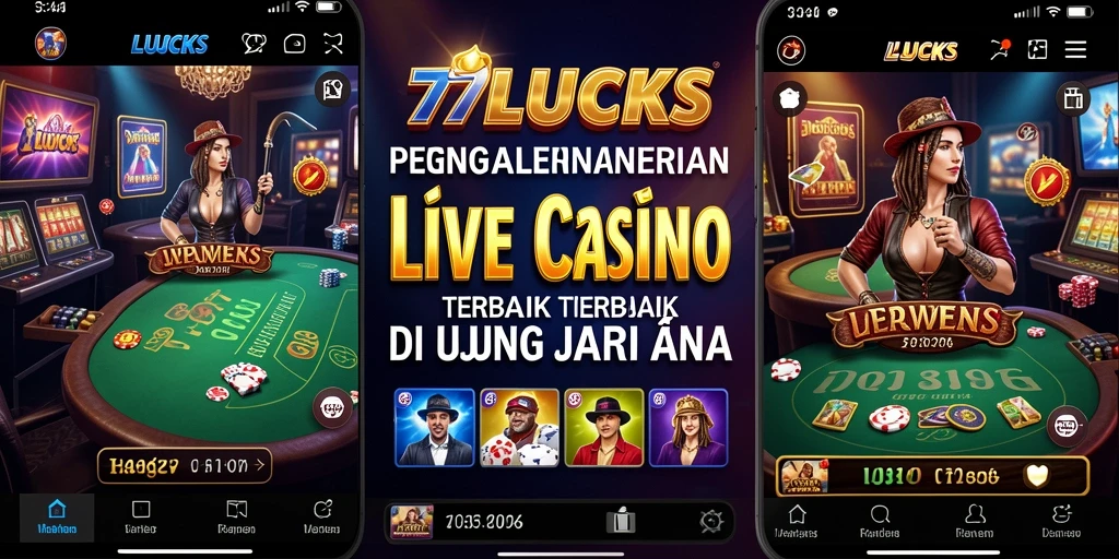 Tampilan gameplay Live Casino 77LUCKS yang memukau dan interaktif.