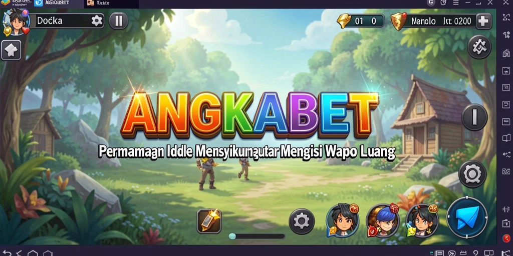 Screenshot utama ANGKABET menampilkan gameplay Idle yang menarik dan penuh warna.