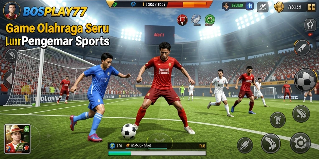 Tampilan gameplay seru dari BOSPLAY77 dalam aksi olahraga.