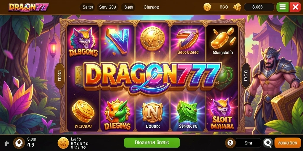 Tampilan gameplay DRAGON777 yang menakjubkan dengan slot beragam tema.