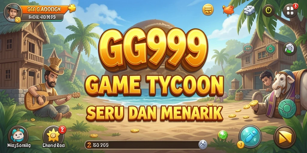 Tampilan gameplay GG999 yang mencintai simulasi bisnis.