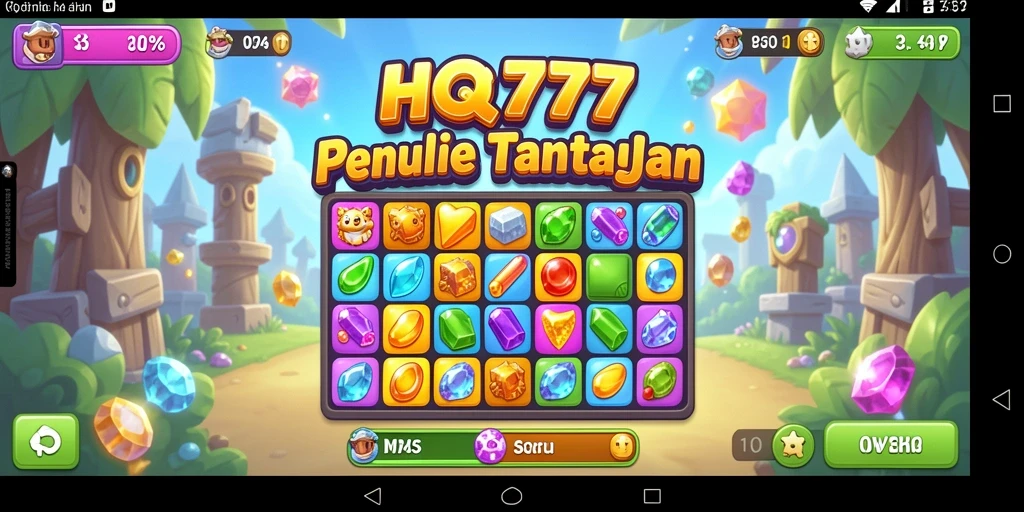 Gameplay seru HQ777 yang penuh warna dan tantangan mencocokkan.