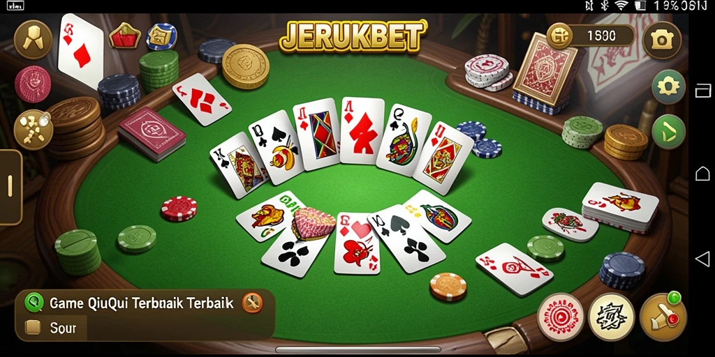 Screenshot JERUKBET menampilkan serunya gameplay QiuQiu.