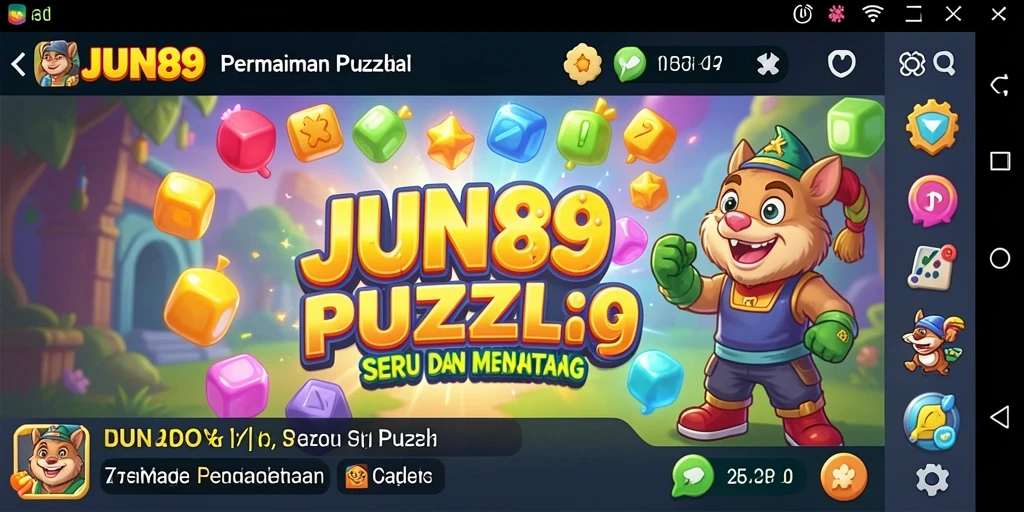 Tampilan gameplay seru dari JUN88 yang penuh tantangan Puzzle.