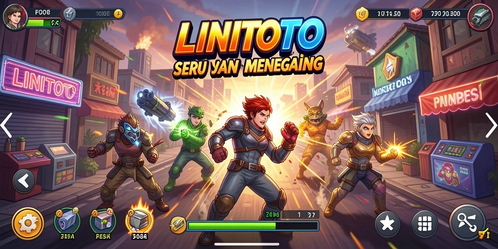 Tangkapan layar gameplay seru dan penuh aksi di LINITOTO.
