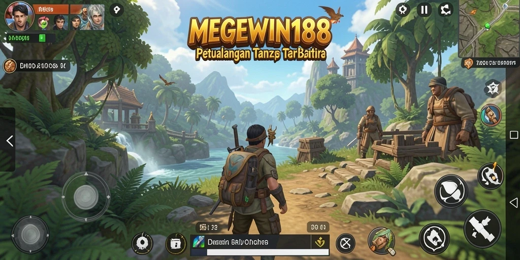 Tampilan gameplay <strong>MEGEWIN188</strong> dalam dunia terbuka yang luas dan mendetail.
