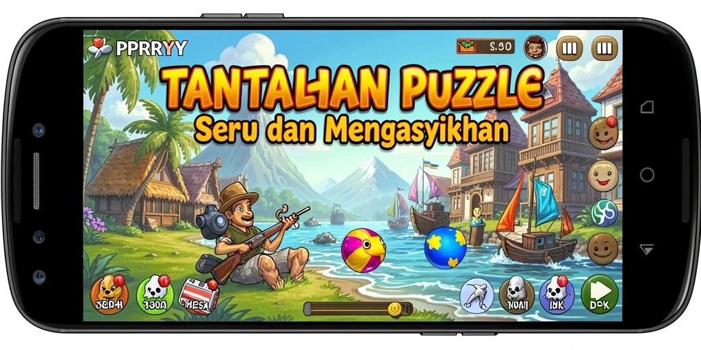 Tampilan utama gameplay <strong>PPRRYY</strong> dengan teka-teki yang menantang.