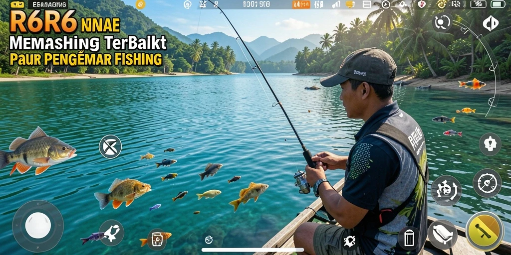 Screenshot menunjukkan aksi memancing yang mendebarkan di R6R6.