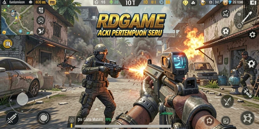 Gameplay seru RPGAME dengan aksi tembak-menembak yang mendebarkan.