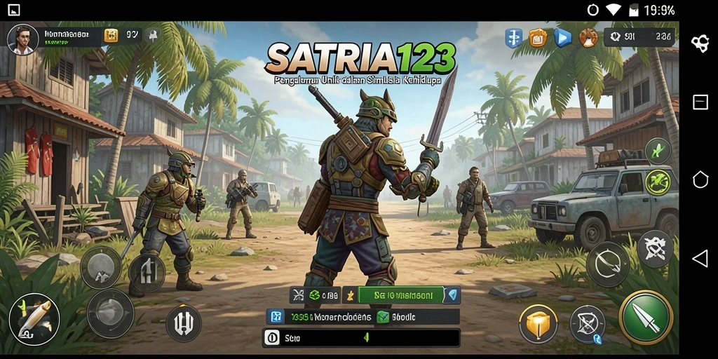 Tampilan menawan dari gameplay SATRIA123 yang penuh warna.