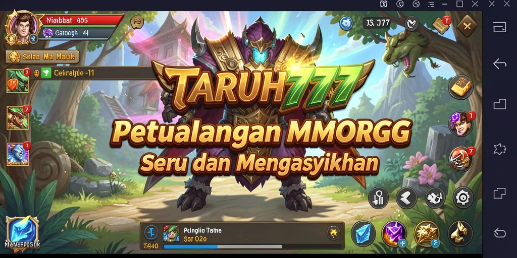 Tampilan gameplay seru dalam TARUH777 yang menggambarkan pertarungan epik.