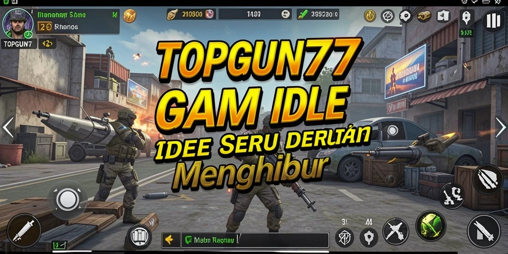 Screenshot gameplay <strong>TOPGUN77</strong> menampilkan pengalaman Idle yang menarik.