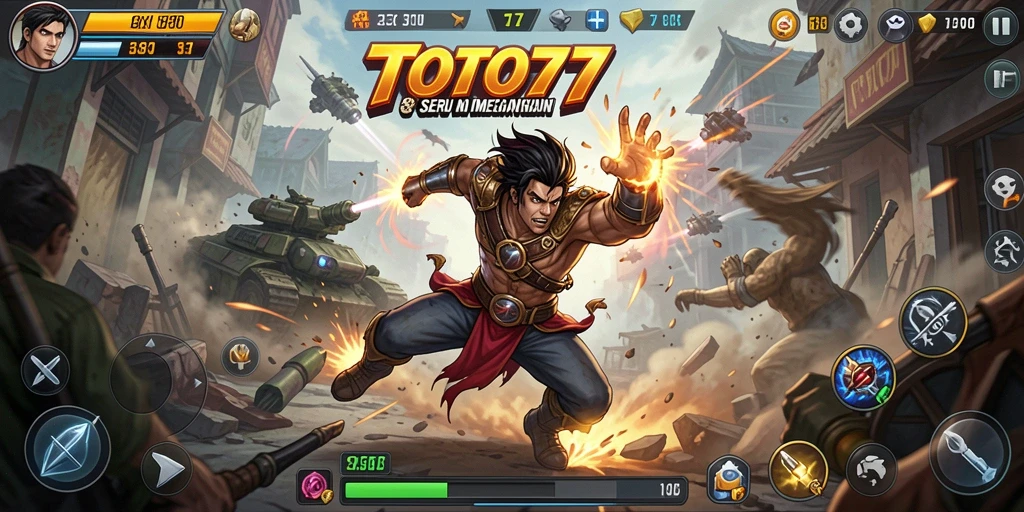 Screenshot dari gameplay menegangkan TOTO777 saat bertarung.