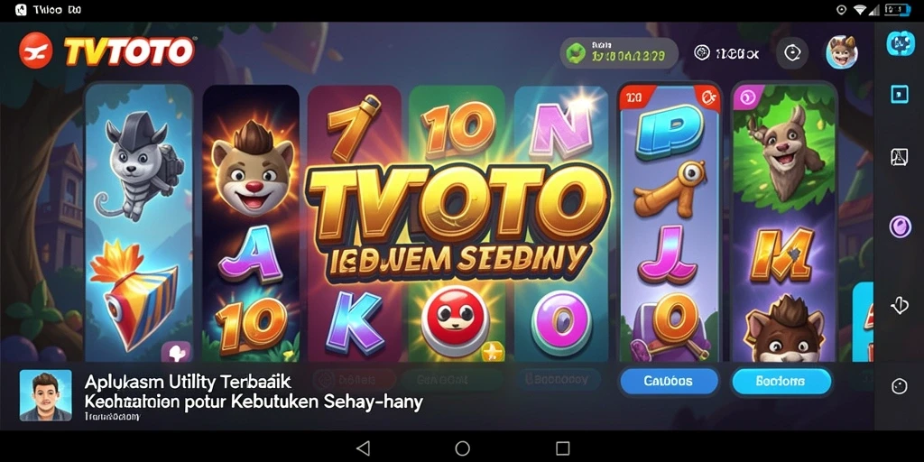 Tampilan antarmuka TVTOTO yang mudah dipahami dan menarik.