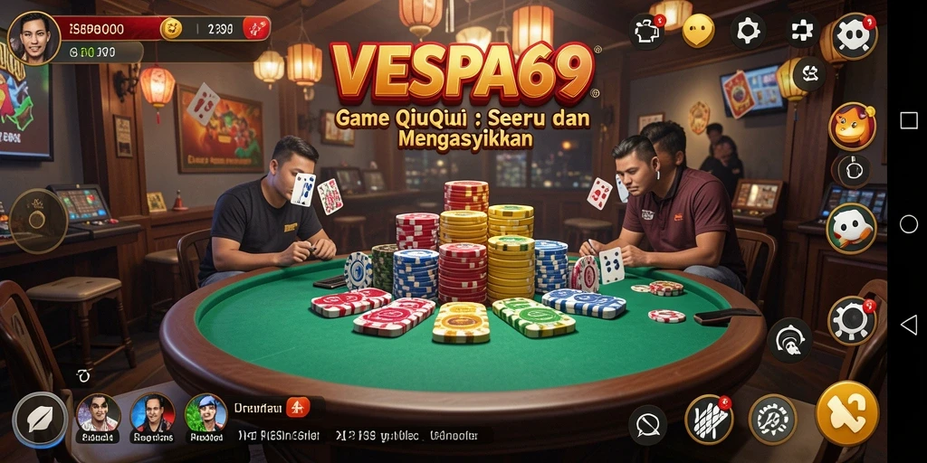 Tampilan gameplay QiuQiu yang seru dan menarik.