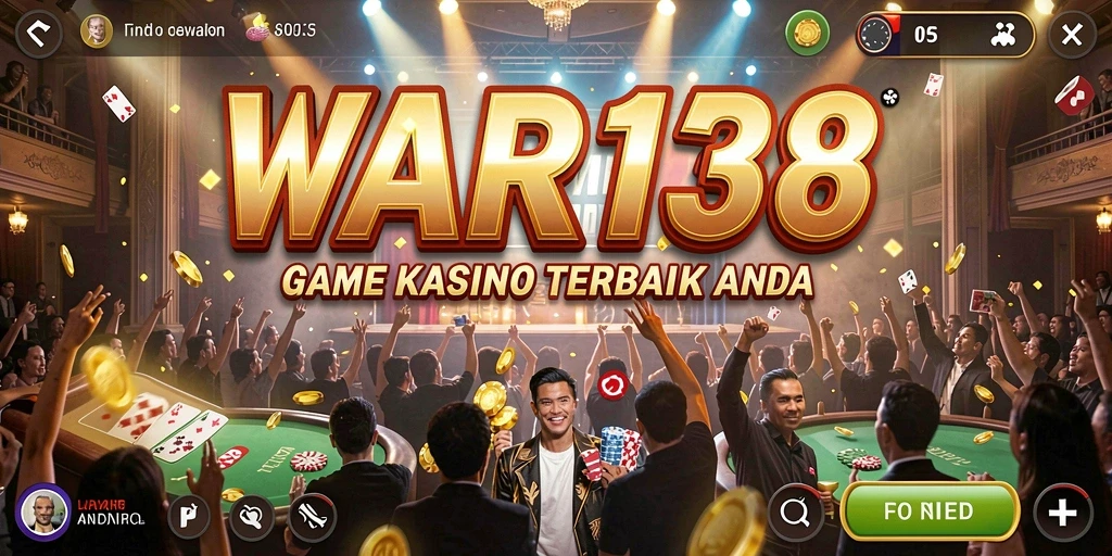 Tampilan screenshot gameplay <strong>WAR138</strong> dengan berbagai permainan Kasino yang mengasyikkan.